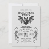 Uitnodiging voor een Halloween party | Aangepaste (Achterkant)