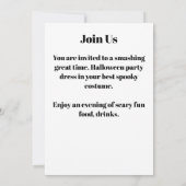 Uitnodiging voor een Halloweenfeest (Achterkant)
