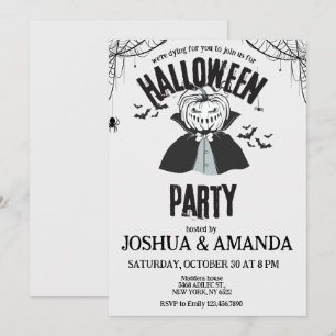 Uitnodiging voor een Halloweenfeest voor volwassen