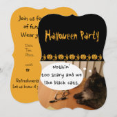 Uitnodiging voor een Halloweenfeest (Vriendelijk) (Voorkant / Achterkant)