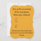 Uitnodiging voor een Halloweenfeest (Vriendelijk) (Achterkant)