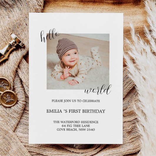 Uitnodiging voor een Happy Birthday Photo Board