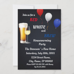 Uitnodiging voor een Housewarming Party bij Red, W