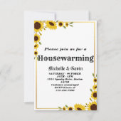 Uitnodiging voor een Housewarmingfeest bij Sunflow (Voorkant)