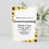 Uitnodiging voor een Housewarmingfeest bij Sunflow (Staand voorkant)