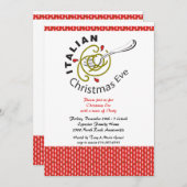 Uitnodiging voor een Italiaans kerstdiner (Voorkant / Achterkant)