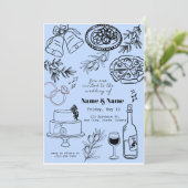 Uitnodiging voor een Italiaanse bruiloft (Staand voorkant)