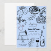 Uitnodiging voor een Italiaanse bruiloft (Voorkant / Achterkant)