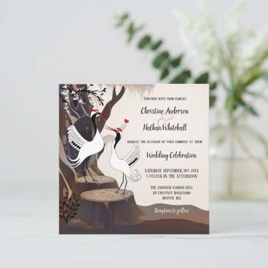 Uitnodiging voor een Japans bos (Staand voorkant)