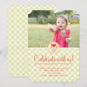 Uitnodiging voor een jarig meisje (Voorkant / Achterkant)