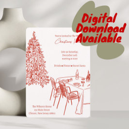 Uitnodiging voor een Kerstborrel met Rood Eetcafé