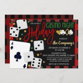 Uitnodiging voor een kerstcasino (Voorkant / Achterkant)