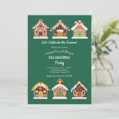 Uitnodiging voor een kerststolversierfeestje (Staand voorkant)