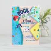 Uitnodiging voor een klimfeestje (Staand voorkant)