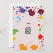 Uitnodiging voor een kunstzinnig 8-jarig verjaarda (Achterkant)