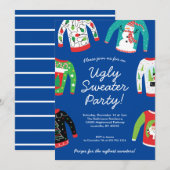 Uitnodiging voor een lelijk kersttrui-feest (Voorkant / Achterkant)