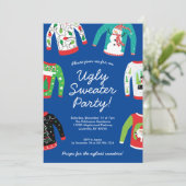 Uitnodiging voor een lelijk kersttrui-feest (Staand voorkant)