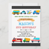 Uitnodiging voor een leuk feestje met vervoer (Voorkant)