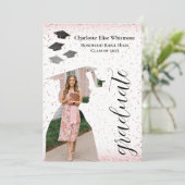 Uitnodiging voor een modern Afstuderen | Afstudeer (Staand voorkant)