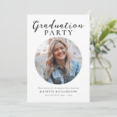 Uitnodiging voor een Modern Script Afstuderen Phot (Staand voorkant)