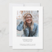 Uitnodiging voor een Modern Script Afstuderen Phot (Achterkant)