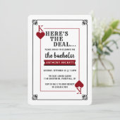 Uitnodiging voor een moderne casino-avond vrijgeze (Staand voorkant)