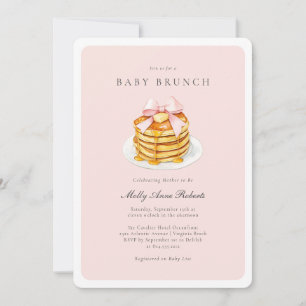 Uitnodiging voor een moderne Waterverf Baby Brunch