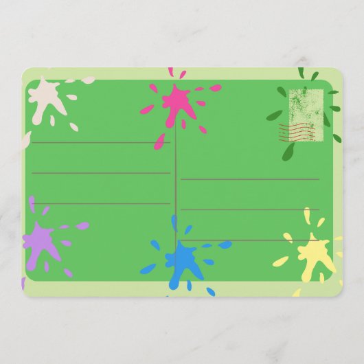 Uitnodiging voor een Monster Bash-feestje (Achterkant)