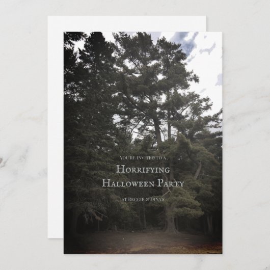 Uitnodiging voor een ouderwets halloweenfeest (Voorkant / Achterkant)