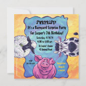 Uitnodiging voor een partij bij de "Barnyard Anima (Achterkant)