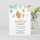 Uitnodiging voor een pastel kerstthema (Staand voorkant)