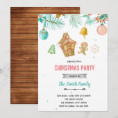 Uitnodiging voor een pastel kerstthema (Voorkant / Achterkant)