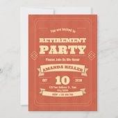 uitnodiging voor een  pensioenpartij (Voorkant)