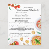 Uitnodiging voor een pensioenpotluck flyer (Voorkant)
