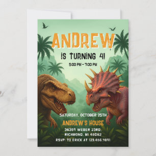 Uitnodiging voor een persoonlijk dinosaurusverjaar