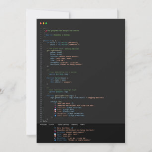 Uitnodiging voor een programmer ontwikkelaar thema