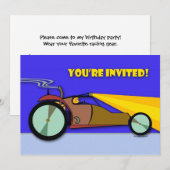 Uitnodiging voor een race-verjaardagsfeestje, Dune (Voorkant / Achterkant)