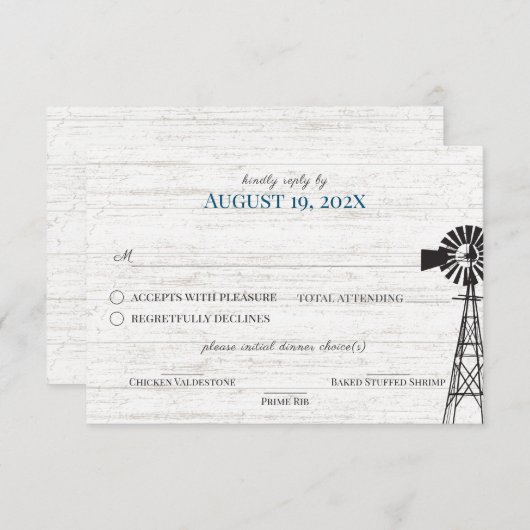 Uitnodiging voor een reactie op windmollen (Voorkant / Achterkant)