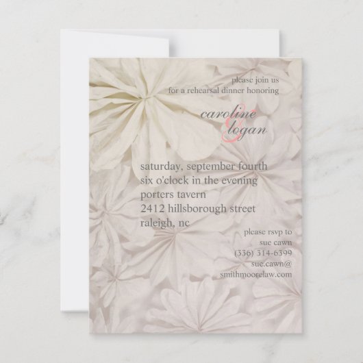 uitnodiging voor een repetitief diner (Voorkant)