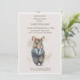 Uitnodiging voor een Retirement Party: een muis me