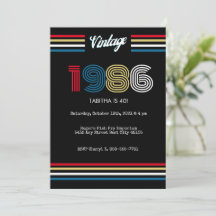 Uitnodiging voor een retro 40e verjaardagsfeestje