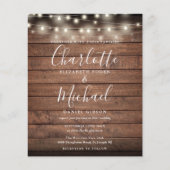 Uitnodiging voor een rustieke bruiloft met alles i (Voorkant)