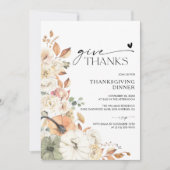 Uitnodiging voor een rustieke pompoen Thanksgiving (Voorkant)