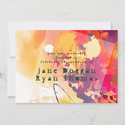 Uitnodiging voor een stedelijke graffiti bruiloft (Voorkant)