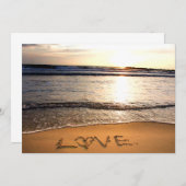 Uitnodiging voor een strandhuwelijk (Voorkant / Achterkant)