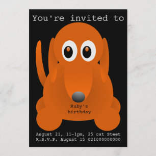 Uitnodiging voor een suasage dog party