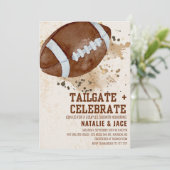 UITNODIGING VOOR EEN TAILGATE FEESTSHOWER (Staand voorkant)