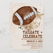 UITNODIGING VOOR EEN TAILGATE FEESTSHOWER (Voorkant / Achterkant)