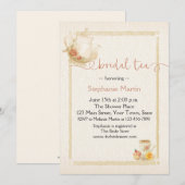 Uitnodiging voor een  Tea Bridal Shower (Voorkant / Achterkant)