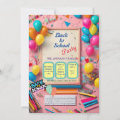 uitnodiging voor een terug-naar-schoolfeest (Voorkant)